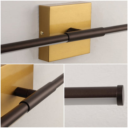 16.25" Dimmable Integrated LED Metal Wall Sconce, Oil Rubbed Bronze/Brass Gold
