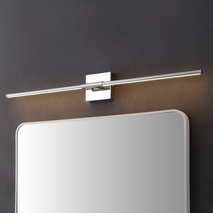 Makena 32" Modern Minimalist Dimmable Integrated LED Metal Wall Sconce, Chrome