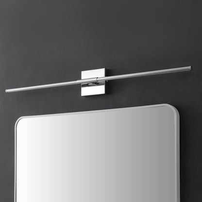 Makena 32" Modern Minimalist Dimmable Integrated LED Metal Wall Sconce, Chrome