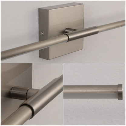 Makena 32" Modern Minimalist Dimmable Integrated LED Metal Wall Sconce, Nickel