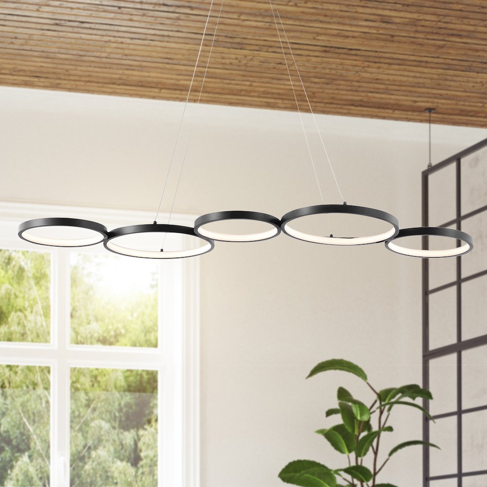 Roman Bohemian Coastal Iron Linear Integrated LED Pendant