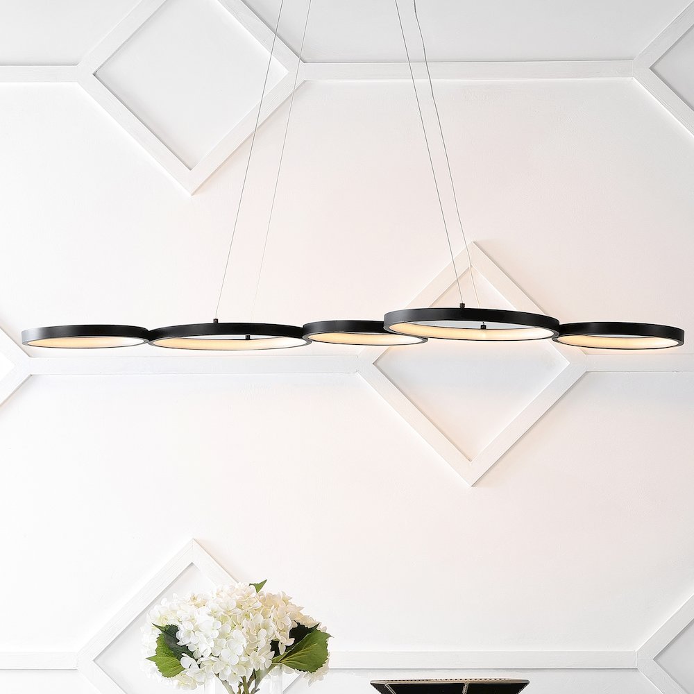 Roman Bohemian Coastal Iron Linear Integrated LED Pendant