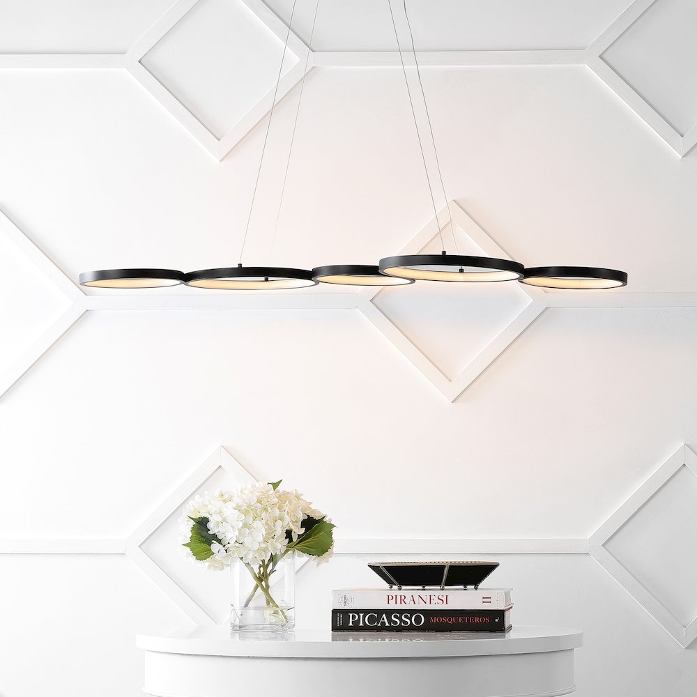 Roman Bohemian Coastal Iron Linear Integrated LED Pendant