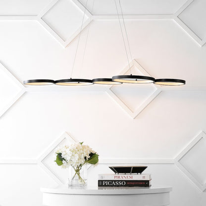 Roman Bohemian Coastal Iron Linear Integrated LED Pendant