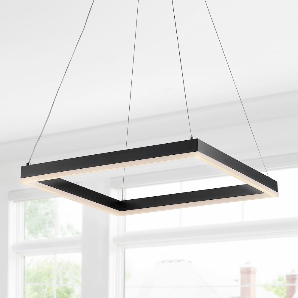 Baxter Modern Contemporary Aluminum Integrated Led Hoop Pendant