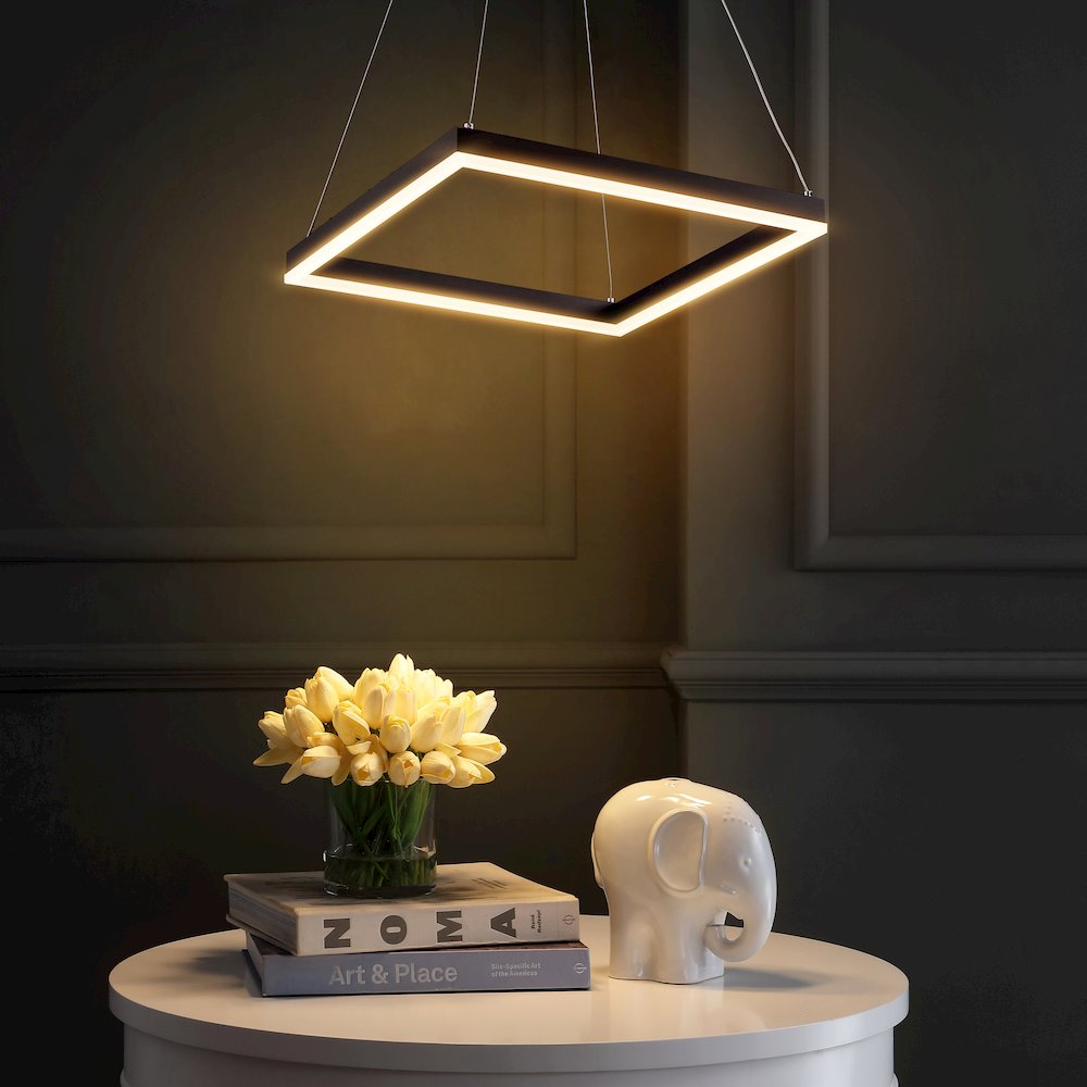Baxter Modern Contemporary Aluminum Integrated Led Hoop Pendant