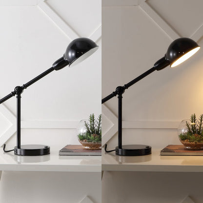 Curtis Vintage Industrial Iron Adjustable Dome Shade Led Task Lamp