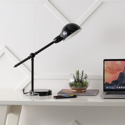 Curtis Vintage Industrial Iron Adjustable Dome Shade Led Task Lamp
