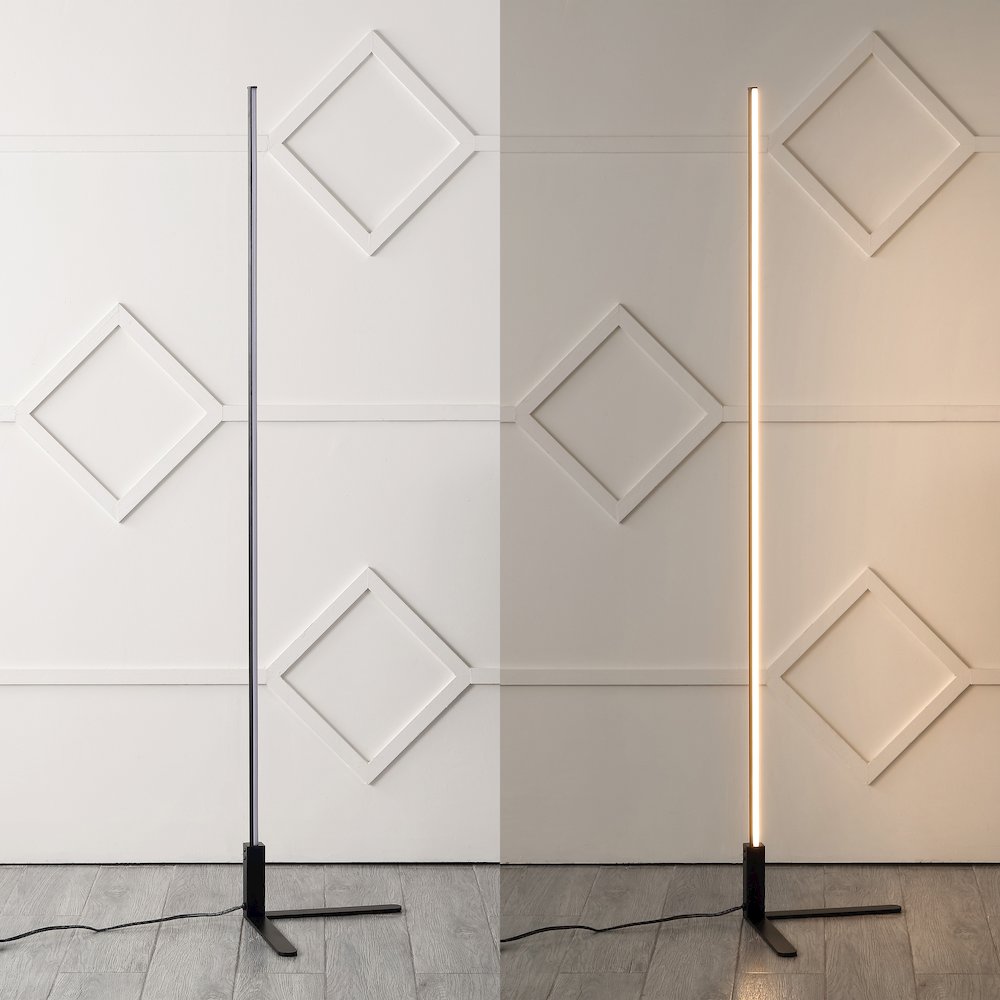 Potts Modern Contemporary Aluminum/Iron Integrated Led Post Floor Lamp