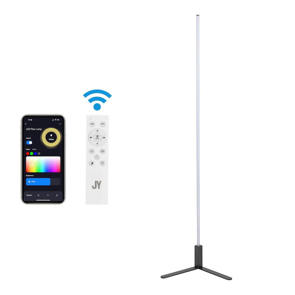 Potts Modern Contemporary Aluminum/Iron Integrated Led Post Floor Lamp