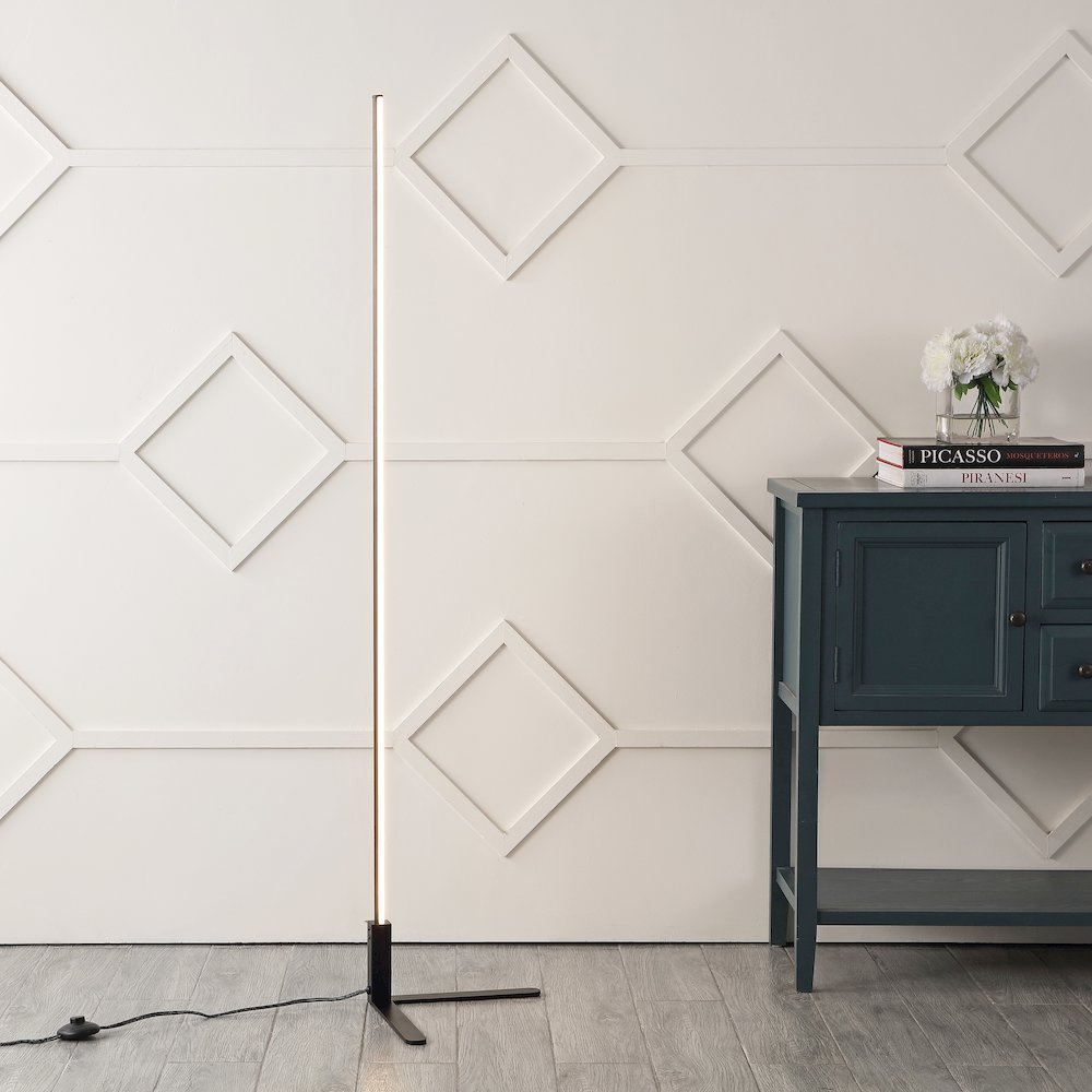 Potts Modern Contemporary Aluminum/Iron Integrated Led Post Floor Lamp