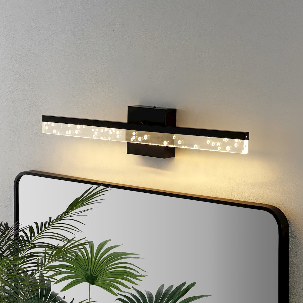 Mario Modern Contemporary Iron/Seeded Acrylic Integrated Led Vanity Light