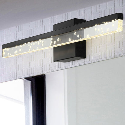 Mario Modern Contemporary Iron/Seeded Acrylic Integrated Led Vanity Light