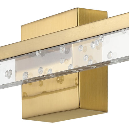 Mario Modern Contemporary Iron/Seeded Acrylic Integrated Led Vanity Light