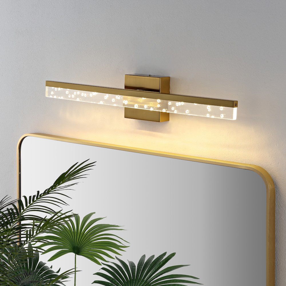 Mario Modern Contemporary Iron/Seeded Acrylic Integrated Led Vanity Light