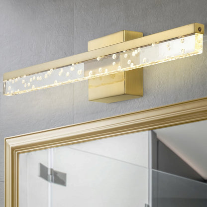 Mario Modern Contemporary Iron/Seeded Acrylic Integrated Led Vanity Light