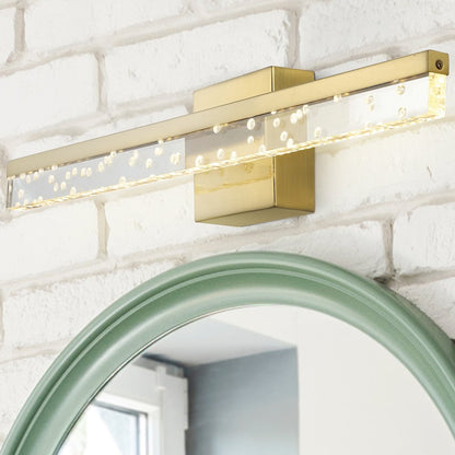 Mario Modern Contemporary Iron/Seeded Acrylic Integrated Led Vanity Light
