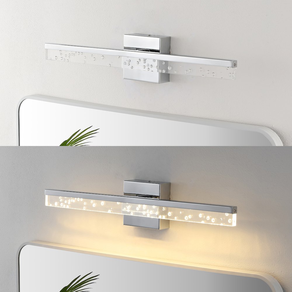 Mario Modern Contemporary Iron/Seeded Acrylic Integrated Led Vanity Light