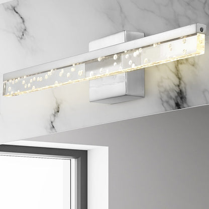 Mario Modern Contemporary Iron/Seeded Acrylic Integrated Led Vanity Light