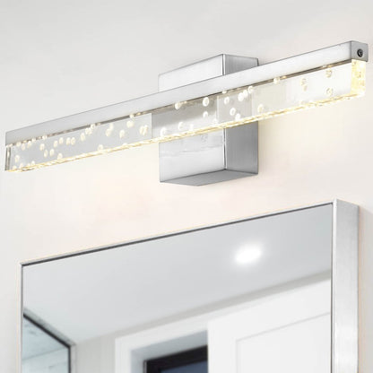 Mario Modern Contemporary Iron/Seeded Acrylic Integrated Led Vanity Light