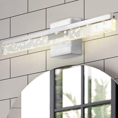 Mario Modern Contemporary Iron/Seeded Acrylic Integrated Led Vanity Light