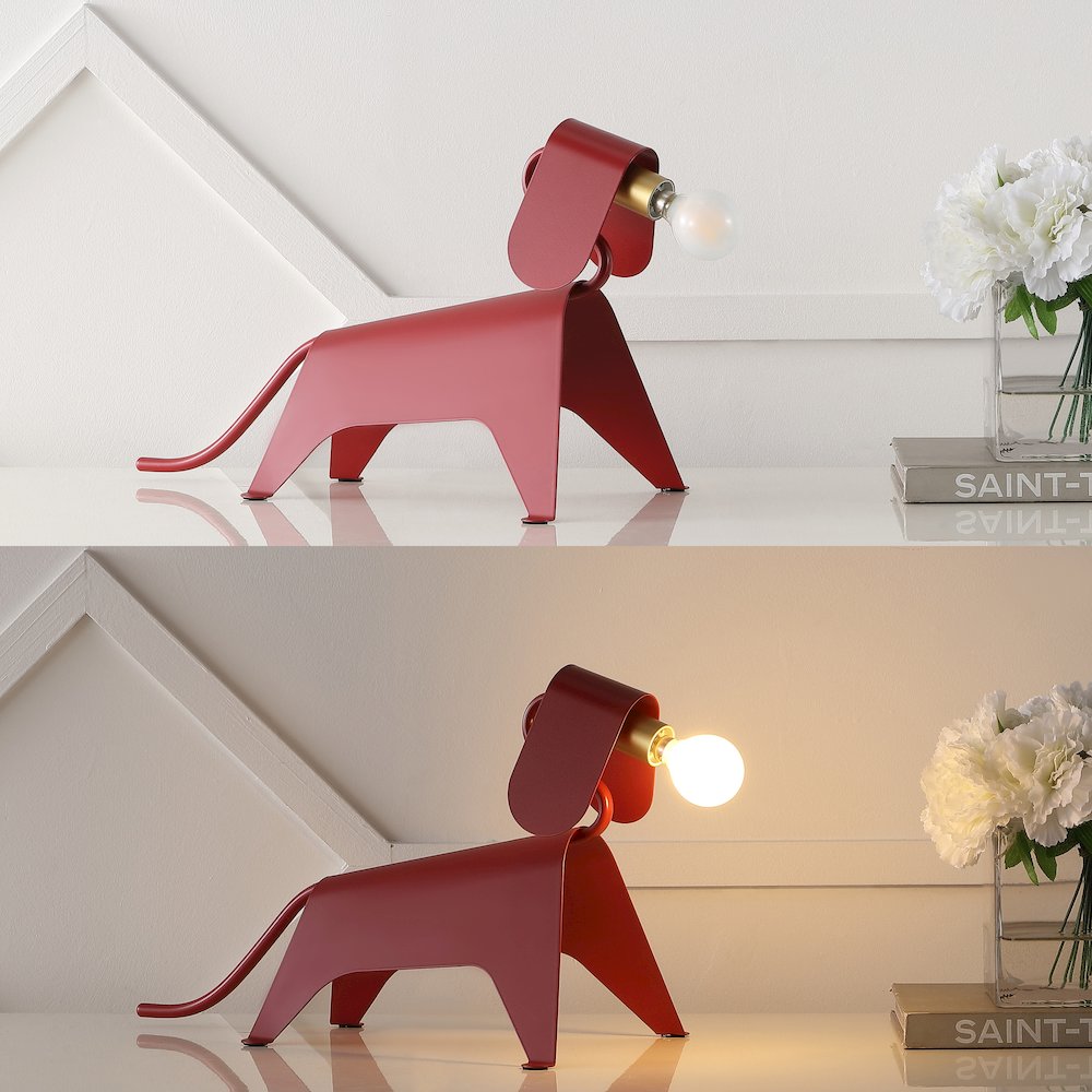 Rover Modern Industrial Iron Canine Led Kids' Lamp