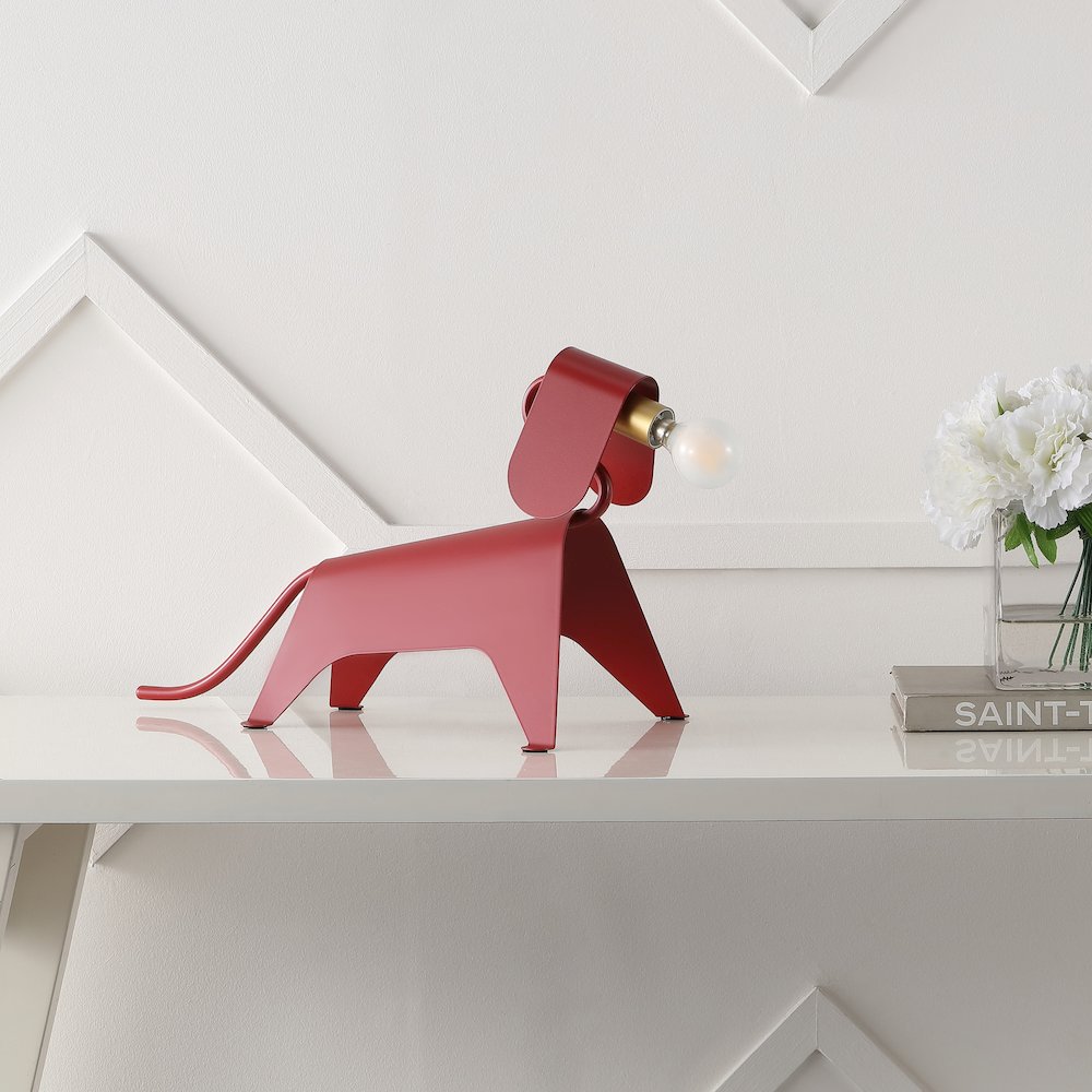 Rover Modern Industrial Iron Canine Led Kids' Lamp