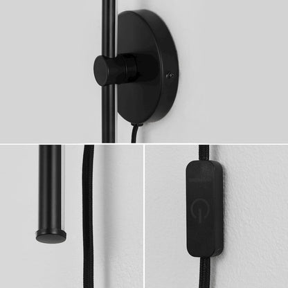 Minimalist Iron Adjustable Bar Integrated Led Plug-In Sconce