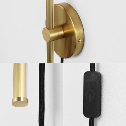 Minimalist Iron Adjustable Bar Integrated Led Plug-In Sconce