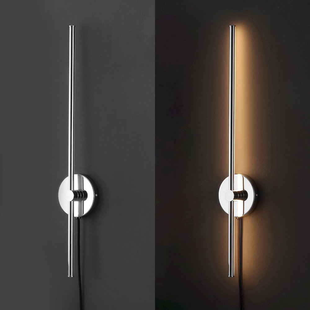 Minimalist Iron Adjustable Bar Integrated Led Plug-In Sconce