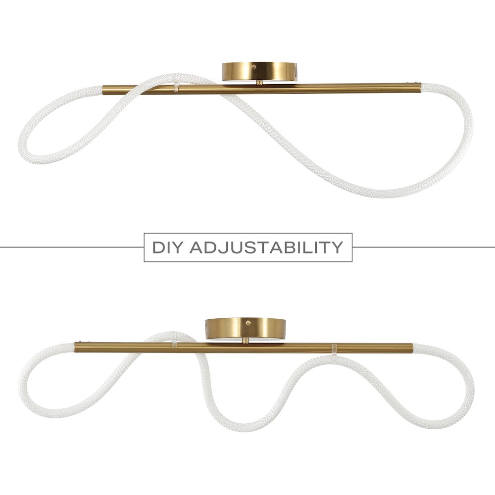 Contemporary Minimalist 360 Adjustable Silicone Neon Rope Dimmable Linear