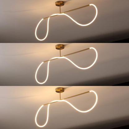 Contemporary Minimalist 360 Adjustable Silicone Neon Rope Dimmable Linear