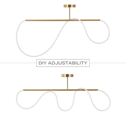 Contemporary Minimalist 360 Adjustable Silicone Neon Rope Dimmable Linear