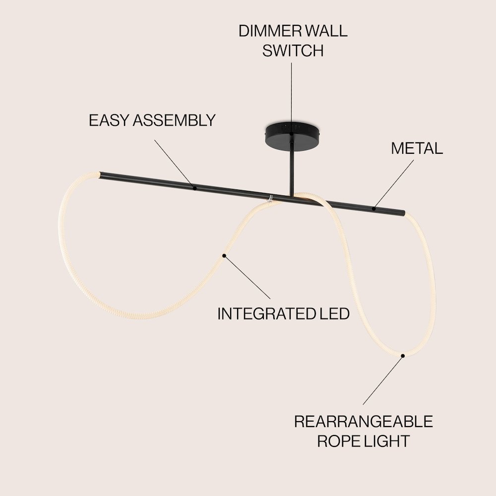 Contemporary Minimalist 360 Adjustable Silicone Neon Rope Dimmable Linear