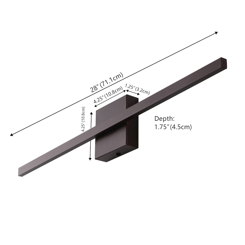 Indoor/Outdoor Metal 350-Degree Rotatable Dimmable Integrated LED Wall Sconce