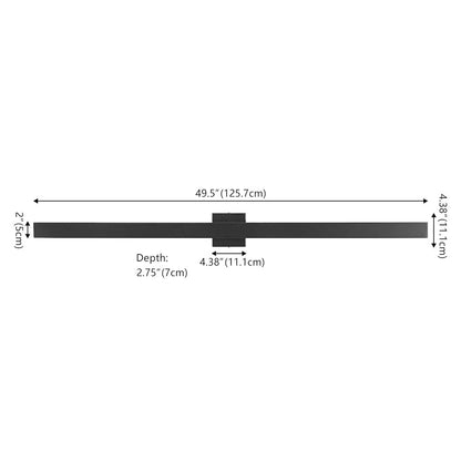 Metal 350-Degree Rotate Dimmable Integrated Linear LED Wall Sconce, Black