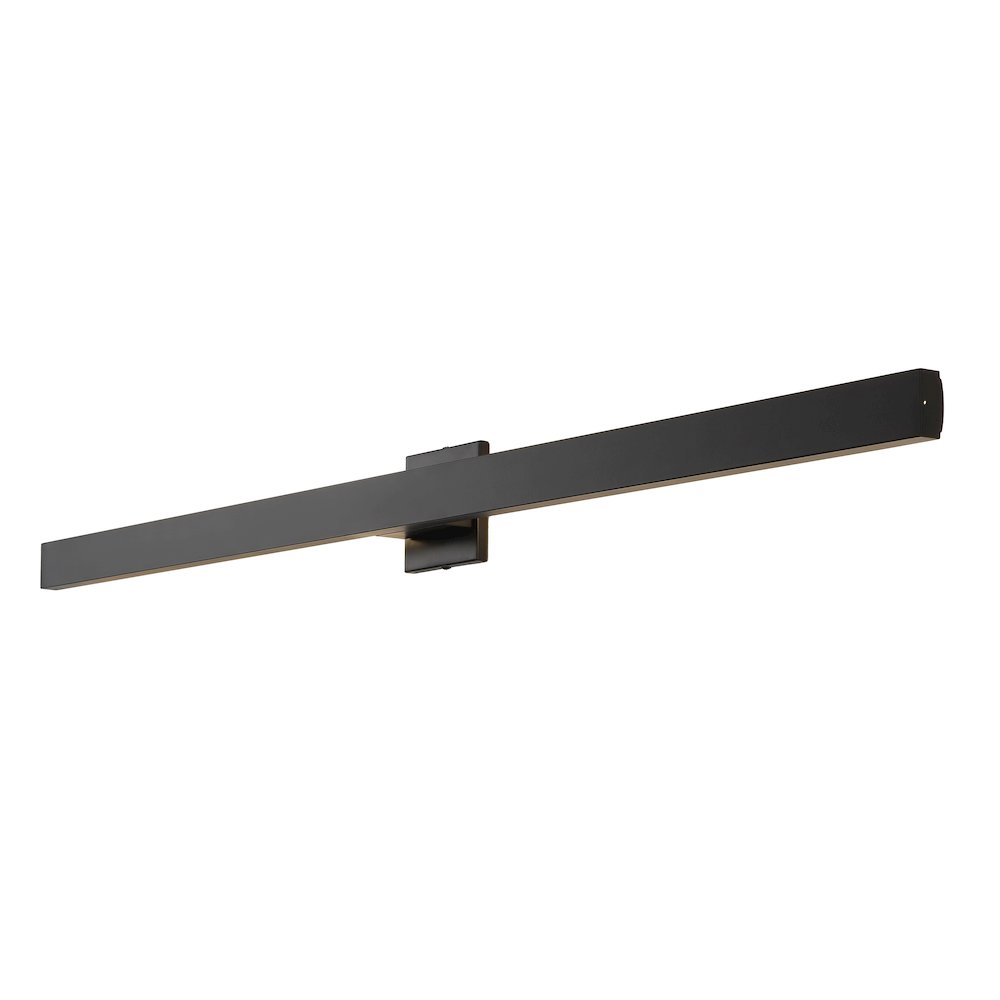 Metal 350-Degree Rotate Dimmable Integrated Linear LED Wall Sconce, Black