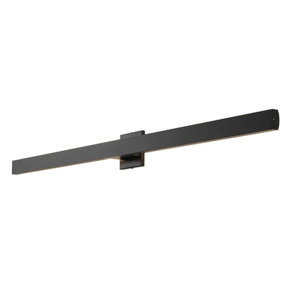 Metal 350-Degree Rotate Dimmable Integrated Linear LED Wall Sconce, Black