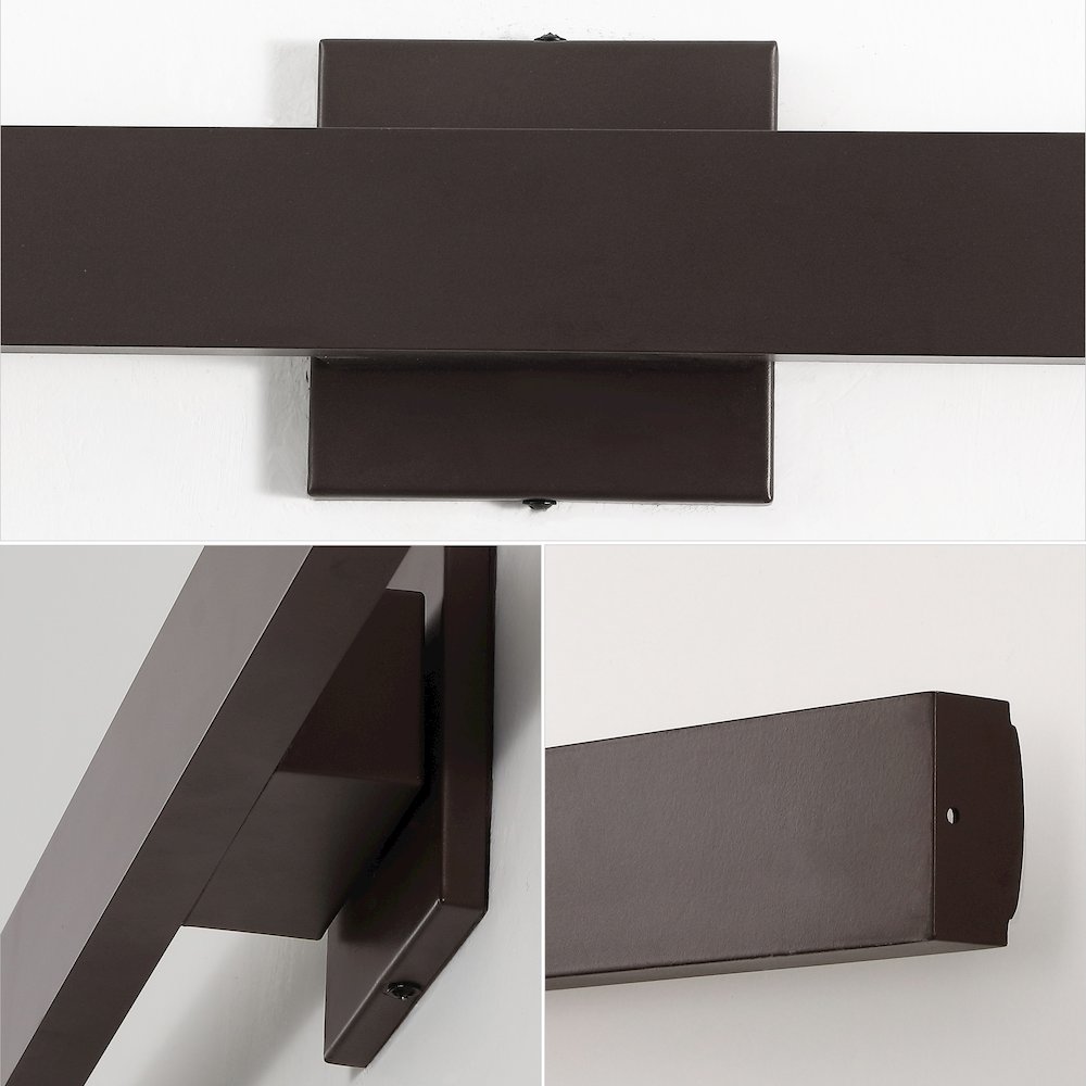 350-Degree Rotate Dimmable Integrated Linear LED Wall Sconce, Oil Rubbed Bronze