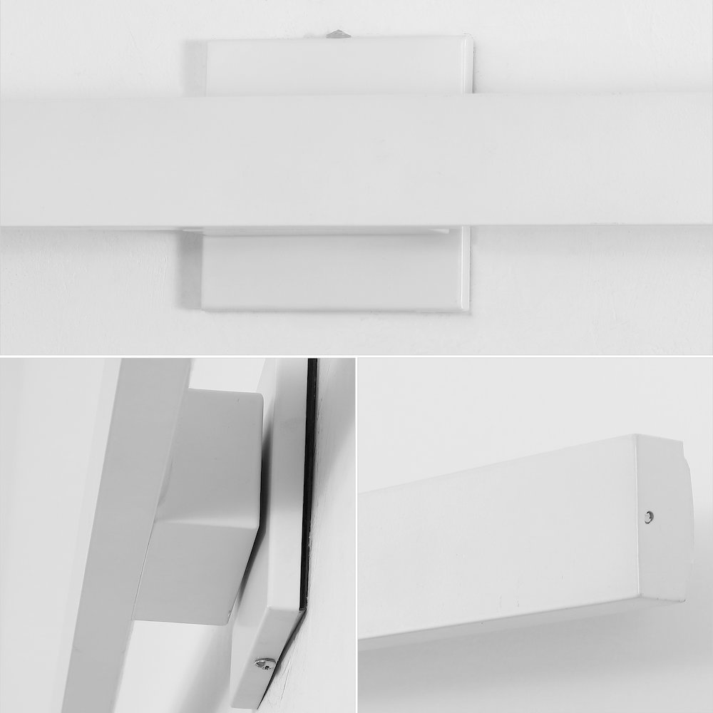 Metal 350-Degree Rotate Dimmable Integrated Linear LED Wall Sconce, White