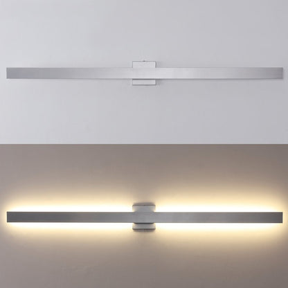 Metal 350-Degree Rotate Dimmable Integrated Linear LED Wall Sconce, Silver