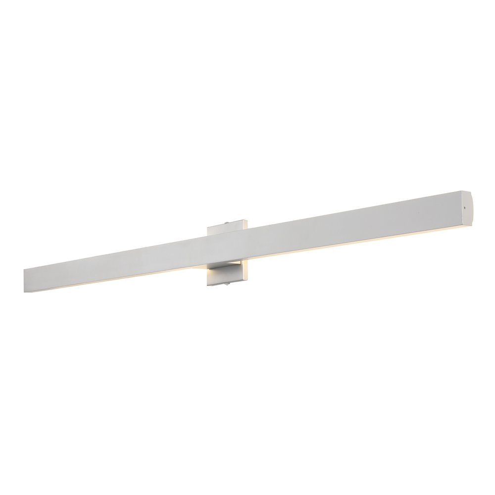 Metal 350-Degree Rotate Dimmable Integrated Linear LED Wall Sconce, Silver