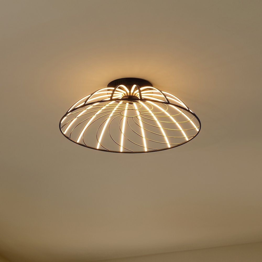 Contemporary Adjustable Silicone Rope Metal Dimmable Integrated LED Chandelier