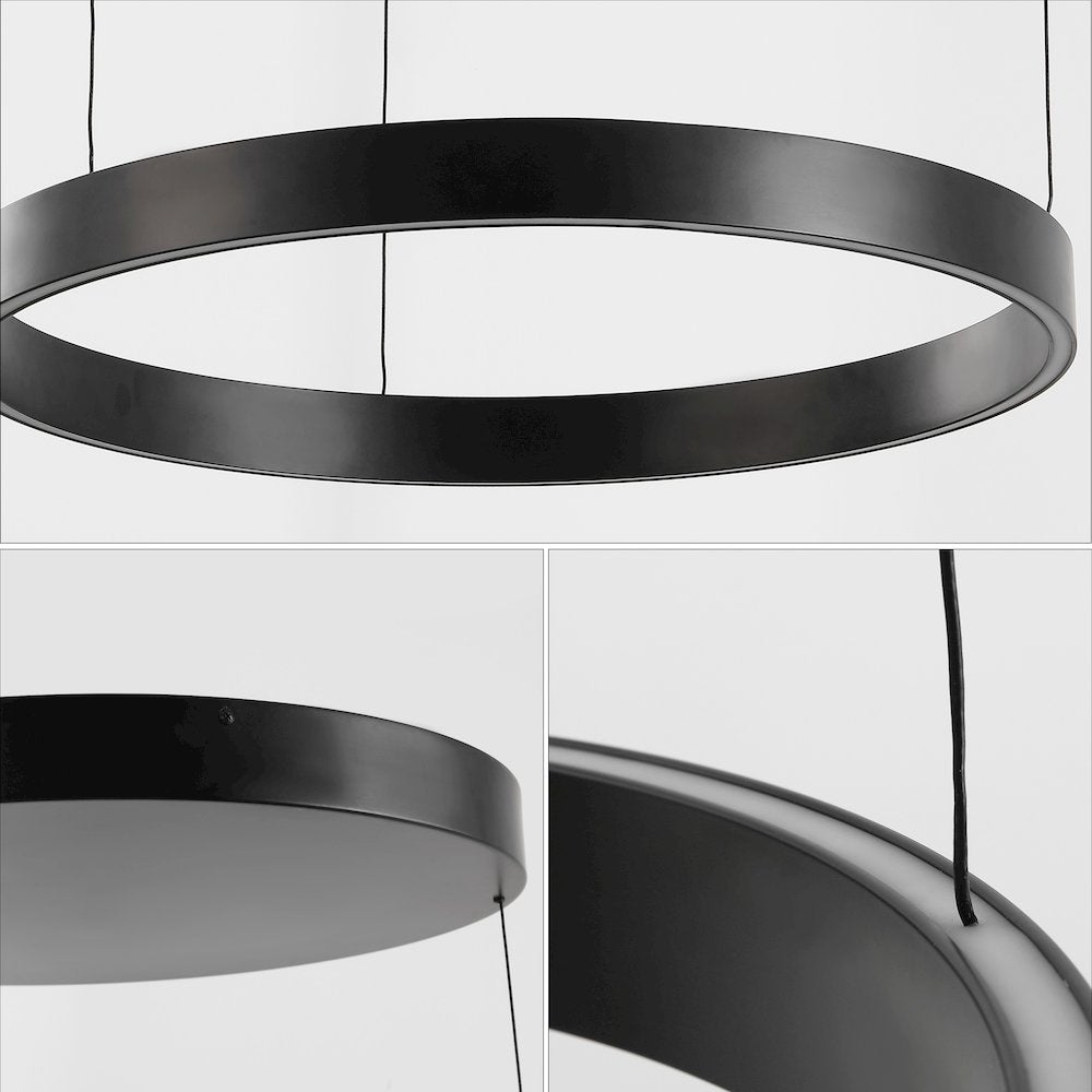 Jense Minimalist Modern Metal Adjustable Dimmable Ring LED Pendant