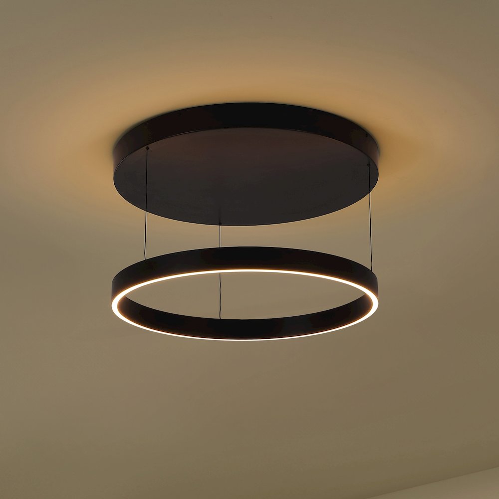 Jense Minimalist Modern Metal Adjustable Dimmable Ring LED Pendant