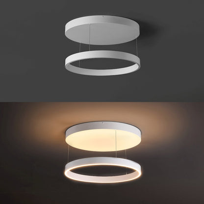 Jense Minimalist Modern Metal Adjustable Dimmable Ring LED Pendant