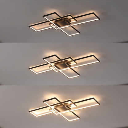 Minimalist Metal Adjustable Dimmable Geometric Integrated LED Flush Mount