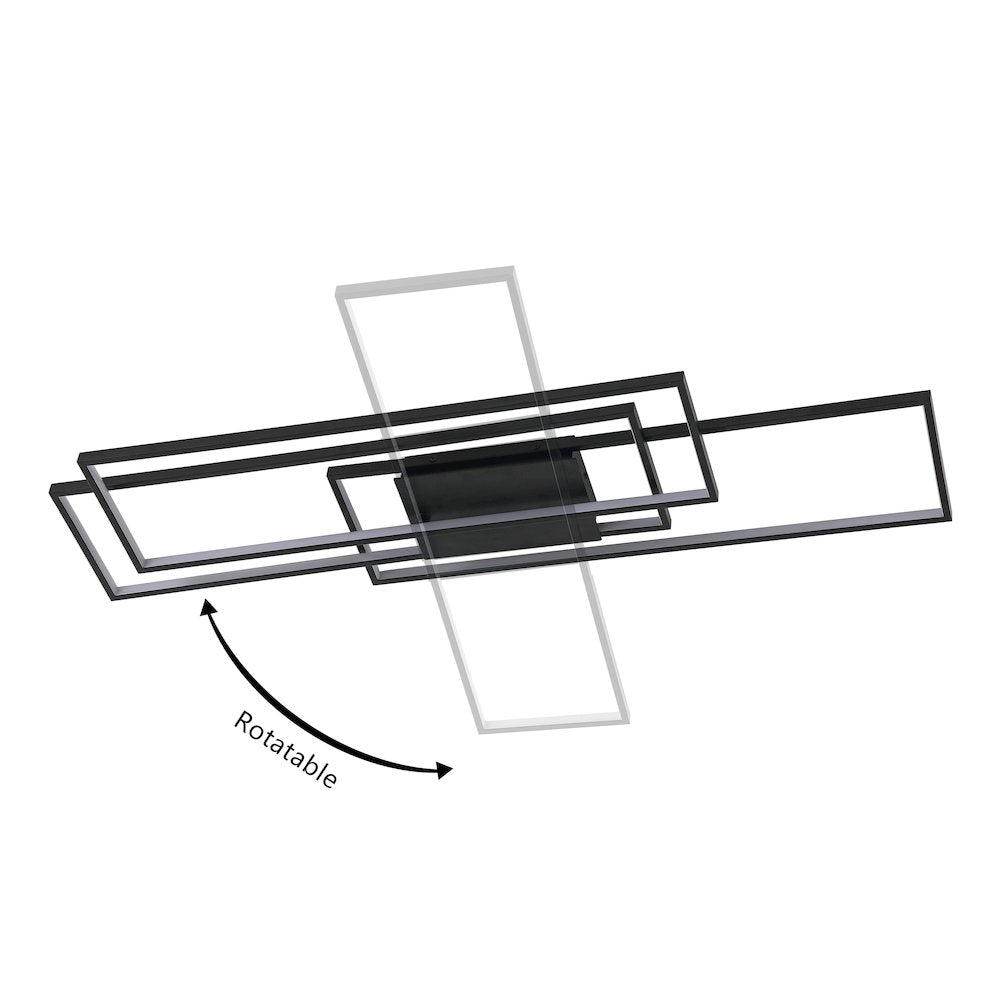 Minimalist Metal Adjustable Dimmable Geometric Integrated LED Flush Mount