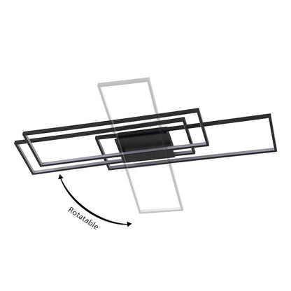 Minimalist Metal Adjustable Dimmable Geometric Integrated LED Flush Mount