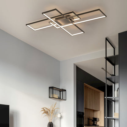 Minimalist Metal Adjustable Dimmable Geometric Integrated LED Flush Mount